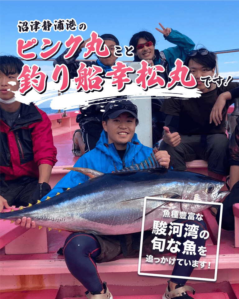 沼津静浦港のピンク丸こと釣り船幸松丸です！魚種豊富な駿河湾の旬な魚を追っかけています！